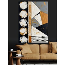Ahşap Tablo Üçgen Geometrik Soyut Desen