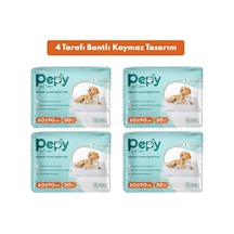 Pepy Kaydırmaz Hijyenik Tuvalet Eğitim Pedi, 60x90 Cm, 120 Adet, 4 Paket