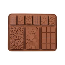 Çikolata Kalıbı - Silikon - Karışık Tablet Çok Renkli