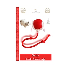 Kedioyuncağı İnteraktif Titreşimli Hareketli İpli Dayanıklı Avcı İçgüdüsü Şarjlı Kedi Oyuncağı