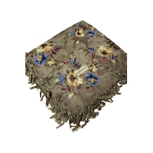 Er İpek Sökme Boncuklu Pamuk Yazma - 95 X 95 - 04650 - 95 X 95 / Haki Yeşil 16 Haki Yeşil 16