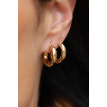 Yenigün Kuyumculuk 14 Ayar Altın Silindir Halka Küpe 1,7 Cm Çap Kp26554