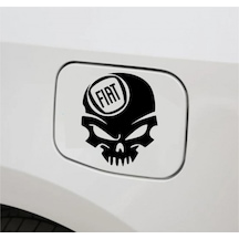 Araba Depo Kapağı Sticker Fiat Kuru Kafa Oto Sticker 2 Adet