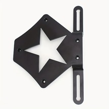 Xuweiwei Black- Metal Yan Çanta Braketi Dayanıklı Metal Ayarlanabilir Motosiklet Aksesuarları Yıldız Desen