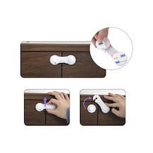 Miny Baby Kapak Dolap Kilidi 2 Adet-Beyaz