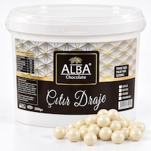 Alba İnci Beyazı Çıtır Draje 2,5 Kg Pasta Ve Tatlı Süsleme Drajesi