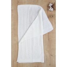 Kız Erkek Bebek Unisex Krem Triko Süslü Bebek Battabiyesi Stl6853 Beyaz - Fuşya