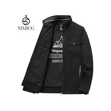 Sımıcg Sonbahar Erkek Ceket Büyük Beden Pamuklu Ceket Siyah Sımıcg Sonbahar Erkek Ceket Büyük Beden Pamuklu Ceket Siyah