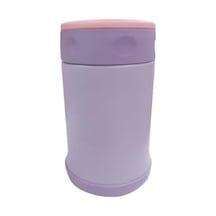Çelik İçli Termos 500 Ml Çelik Kaşık İle Mor-pembe Açık Beyaz