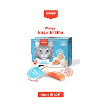 Somonlu Tahılsız Kaşıklı Kedi Ödül Kreması Kedi Ödülü 10 X 16gr