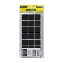 Cateksss Paficic Kare Yapışkanlı Sandalye Koltuk Mobilya Ayak Keçesi Felt 30x30 Mm Siyah - 58 Li Paket