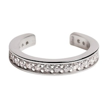 Kuyumcudukkani Tamtur Beyaz Taşlı Modelli Trend"ear Cuff"küpe-31123-w-w