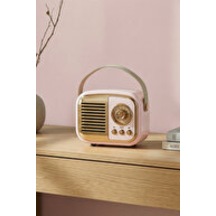 Mikado Retro Müzik Kutusu Usb+tf Kart+bluetooth Destekli Klasik Md-24bt Echoes Pembe