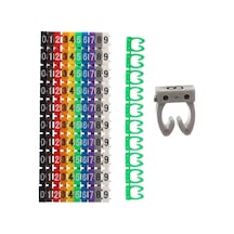 0-9 Dijital Kodlu Renkli Kablo İşaretleyici 1,5mm 4172