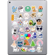 Komik Cats Seri 1 Sticker Seti Laptop Ajanda Notebook Tablet Telefon Defter Etiket Bullet Journal Diğer
