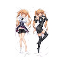 Anime High Scholl Dxd - İrina Shido Desenli Çift Yön Baskılı Sarılma Yastığı Kılıfı Çok Renkli