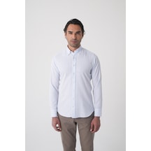 Bisse Regular Fit Erkek Uzun Kol Tek Cep Pamuk Mavi Gömlek Gmczg250072 D35 Mavi