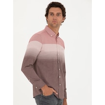 Cacharel Kırmızı Slim Fit Uzun Kollu Gömlek