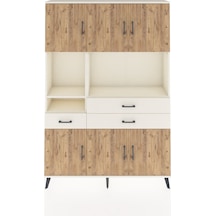 Arges Dolap 9 Raflı 3 Çekmeceli 6 Kapaklı 132x30x195 Aytaşı-ç... Aytaşı