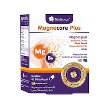 Magnecare Plus Magnezyum Ve Vitamin B6 İçeren Takviye Edici Gıda 60 Bitkisel Kapsül