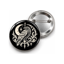 Kuzgun Ve Hilal - 58mm Rozet Çok Renkli