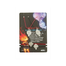 Zenviac456 Ateş Su İp Set Kolye Zenviac45678 Siyah