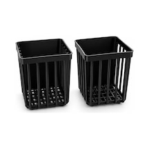 2 Adet Duvara Yapışkanlı Mini Sepet Organizer Diş Fırçası Tarak Kalemlik Çok Amaçlı Banyo Mutfak Ofis Düzenleyici Sepet 8,5 X 8,5 X 11 Cm Siyah