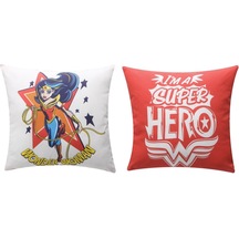 Taç Lisanslı Kırlent Super Hero Girls 40x40