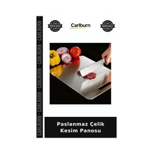 Paslanmaz Çelik Kesim Panosu Doğrama Yiyecek Hazırlığı Sunum