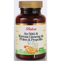 Balen V-5 Arı Sütü&Kırmızı Ginseng&Polen&Propolis