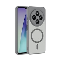 Redmi 14c 4g Kılıf M-safe Şarj Özellikli Zore Babet Kapak - Gri