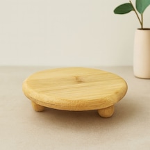 Bambu Sunum Tabağı Ayaklı 11x11 Cm Çok Renkli