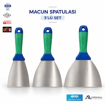 Skarp Profesyonel Macun Spatulası 3 Lü Set 8 12 18 Cm Esnek Alçı Dolgu Ispatula