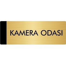 Metal Yönlendirme Levhası, Departman Kapı Isimliği Kamera Odası 5x20 Cm Altın Renk