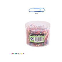 Ark Pvc Kaplı Renkli Ataç Seti 50 Mm 90 Gr Şeffaf Kutulu 1 Adet