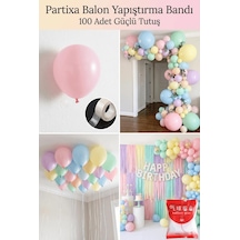 100'lü Balon Yapıştırıcı Nokta Şeffaf Çift Taraflı Balon Bandı, Güçlü Tutucu Glue Dot Rulo, Duvara Ve Tavana Yapıştırma Aparatı Diğer