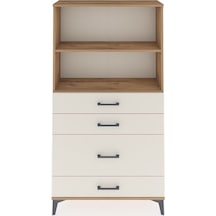 Arges Dolap 2 Raflı 4 Çekmeceli 88x30x163 Çam-aytaşı Çam