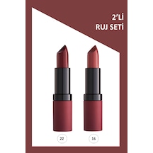 Velvet Matte Lipstick 2'li Ruj Seti - No: 22-16 104