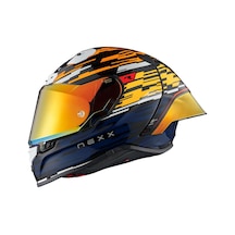 Nexx X.R3R Glıtch Racer Kapalı Motosiklet Kaskı Mavi - Turuncu