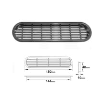 Plastik Menfez Oval Gri