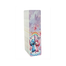 Çzgflm - 444 - Karakteri Dik Set Kolye - Nazblsmm - Kartı Mor