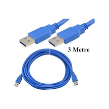 Usb 3.0 A Erkek / Usb 3.0 A Erkek Kablo - 3 Metre Usb 3.0 A Erkek / Usb 3.0 A Erkek Kablo - 3 Metre