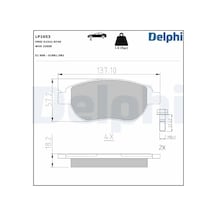 Fiat Doblo On Fren Balatasi 1.4 2006-2010 Delphı Lp1653