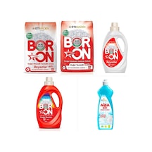 Boron 4 Kg Toz Çamaşır Deterjan+sıvı Deterjan Renkliler+beyazlar 1.69 +elde Yıkama Bulaşık Deterjanı