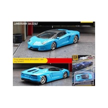 Lamborghini Aventador Roadster Blue 1/64 Model Araba