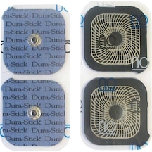 Dura Stick Dura-Stick 5X5Cm Çıtçıtlı Kare Tens Elektrod Pedi / 4 Lü Paket Çok Renkli