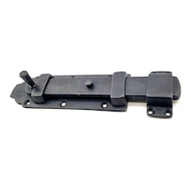 Antika Tarz Dekoratif Pirinç Yassı Kapı Sürgüsü - 55x215 Mm, Oksit Çok Renkli