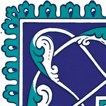 Armada Çini 10x10 Cm Ksk 44 Klasik Rumi Desenli Çini Bordür Köşe