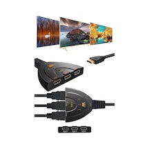 3in1 Hdmı To Hdmı Switch Pigtail Kablolu 4k Ultra Hd 2160p Hdsw1ın3