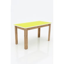 3g Tasarım Dikdörtgen İlkokul Masası Ahşap Ayaklı Renkli-4552-sarı